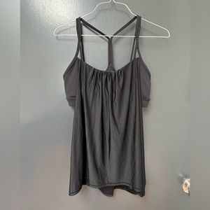 Lululemon Flow Y 2 in 1 Tank Black Size 8